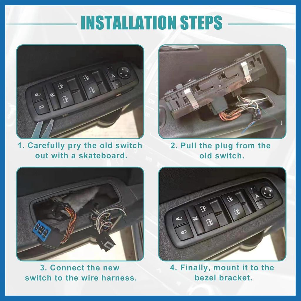 Front Left Driver Side Master Power Window Switch Fit for Nissan Armada Titan 2004 2005 No.254017S200 - Pack of 1 Black Item Replacement