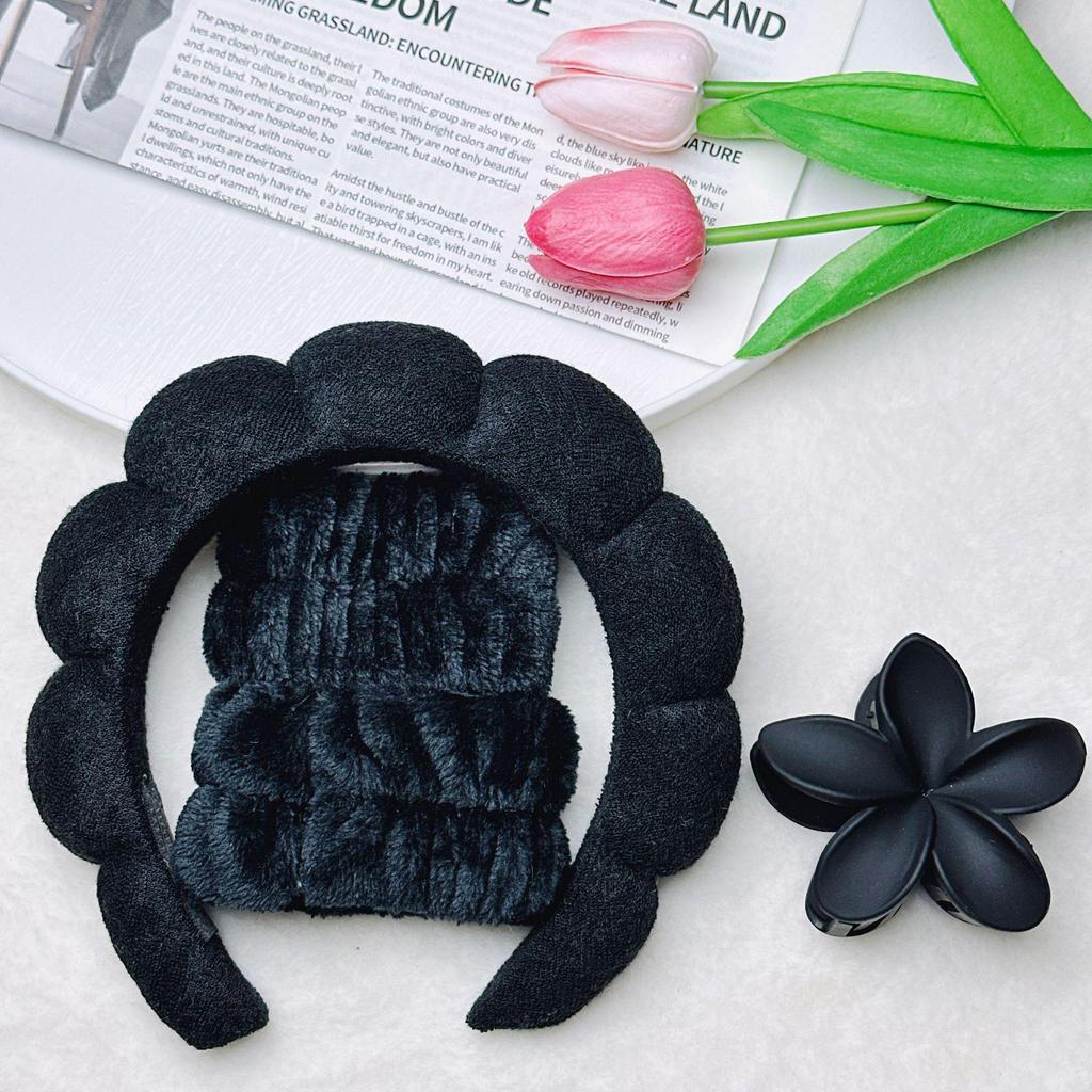 16-Piece Multi-Color Soft Headband and Hair Clip Set with Bowknot Washband and Elastic Hair Ties