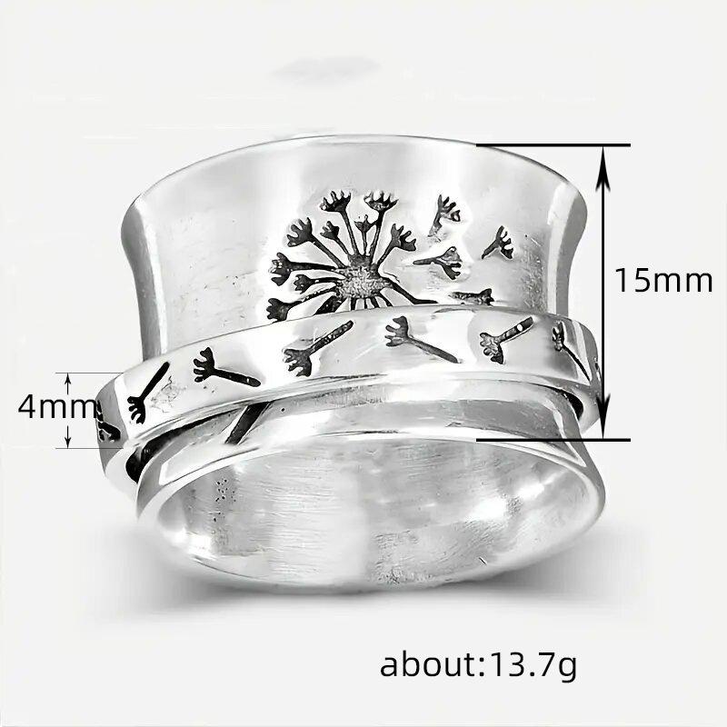 

Винтажное кольцо с одуванчиком большого размера для женщин и мужчин, цинковый сплав, цветное, в стиле панк, готика, унисекс, аксессуары, ручная работа, дизайнерское, с цирконом, подарок для любителя 9