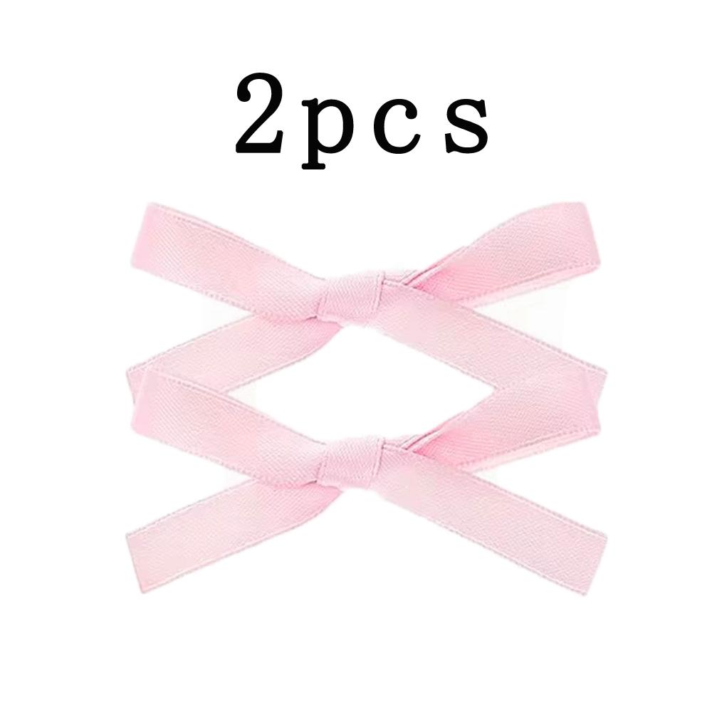 2 Pcs Hair Clip with  Bow Dopamine Color, multicolor ribbons,  sweet and cute hair clips, ballet-style hair accessories