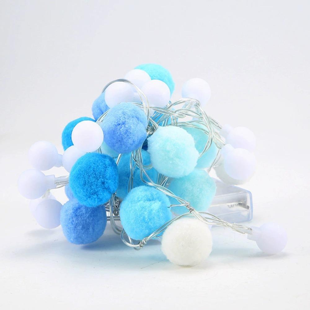 New LED LED Pompom Light String Colorful Lights String of Colorful Lights  Home Decorated Style D