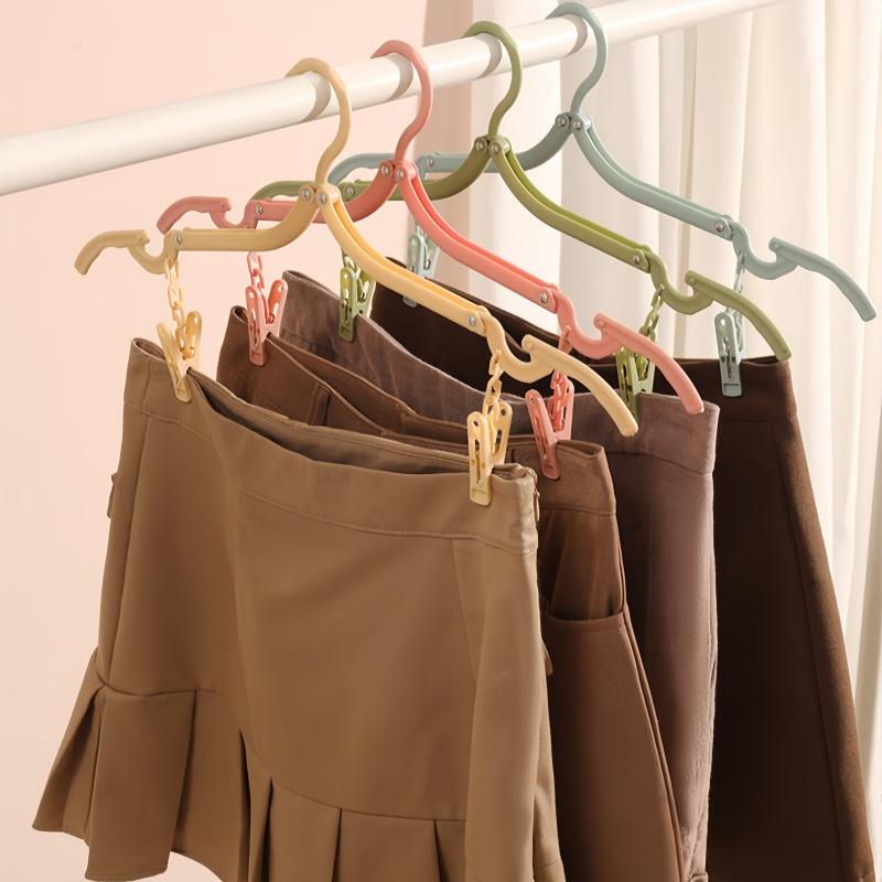 4Pcs Foldable Multifunctional Travel Hanger, Detachable, Can Be Used To Hold Small Items Such As Socks, Underwear, Towels, Etc