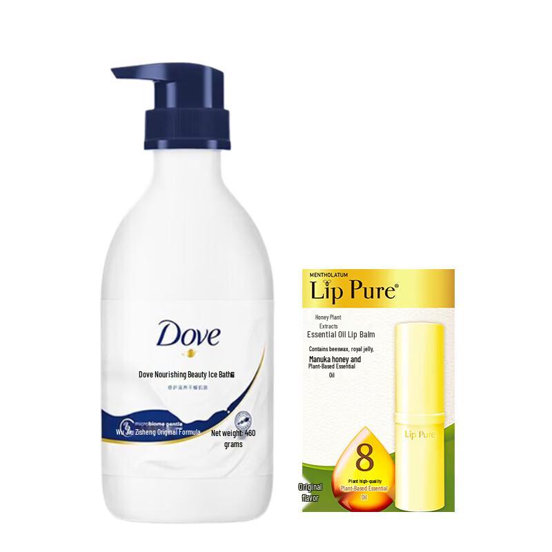 

Dove Nourishing Body Wash 460G & Mentholatum Original Lip Balm 4g Bundle