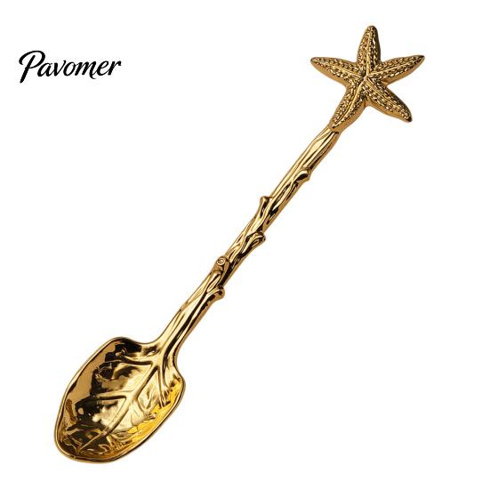 Portable Spoons for Food Photography Vintage Carved Coffee Spoon, Flower/Dragonfly/Bird/Starfish Topper, Zinc Alloy Decorative Tableware Breakfast