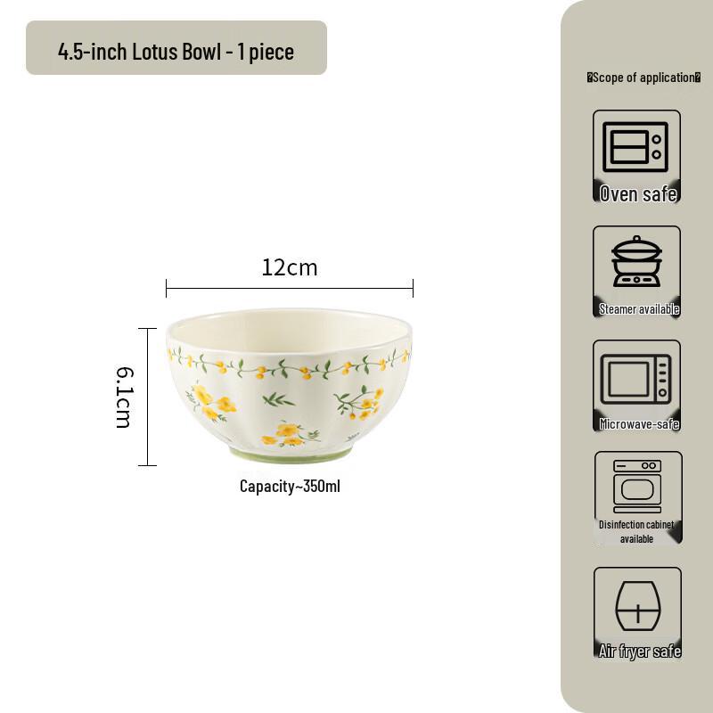 KANGMO Ceramic Lotus Bowl