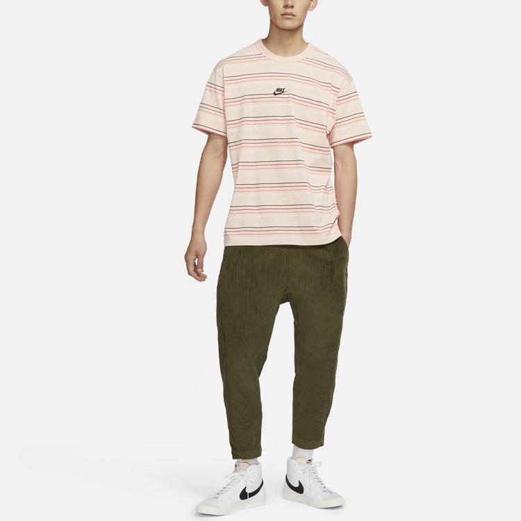 Nike Pantaloni Casual da Uomo in Velluto a Coste Affusolati Corti Verde Scuro DO2324-326