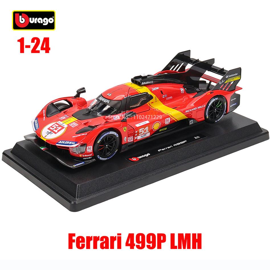 

Bburago 1:24 2024 Ferrari 499P #83 #51 #50 RACING Alloy car model Luxury Vehicle Diecast Toy Collection Gift Style selection