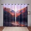 2PiecesNature Landscape Sunset Sea Blackout Window Curtains for Bedroom Living Room Bathroom Kicthen Door Hall High Shading New