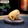111ml Ancient Yixing Purple Clay Teapots Handmade Flat Xishi Pot Raw Ore Section Mud Kettle Zisha Tea Set Accessories Supplies