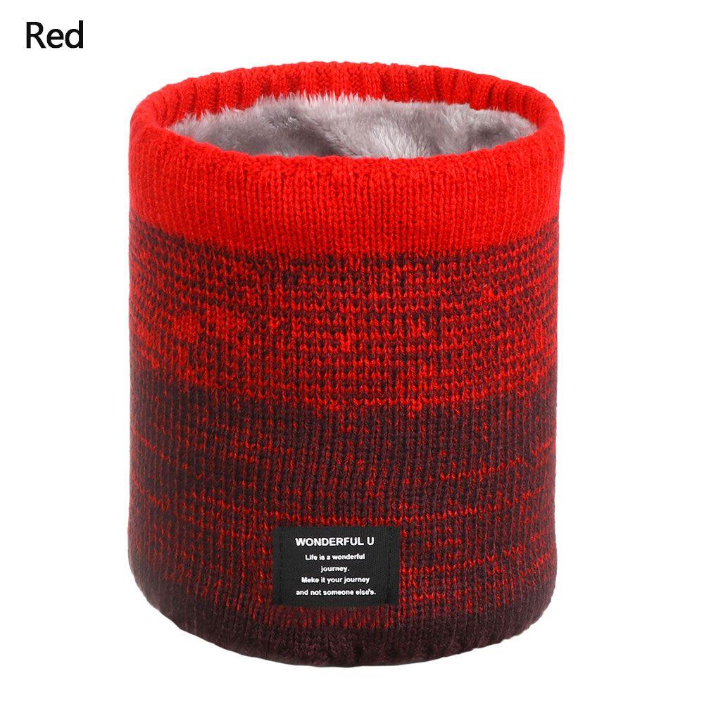 Winter Necks Warmer Plus Velvet Knitted Ring Scarf Neckerchief Collar