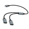 USB C Male To Two USB Female Splitter, Hubs For Laptop Tablet Telephone Gaming Consoles Devices Charging & Data Transfer