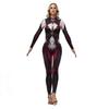 Women Movie Clown Witch Bodysuit Jumpsuit Halloween Cosplay Costume Adult Role Play Digital Printing Party Dress Up Outfit
