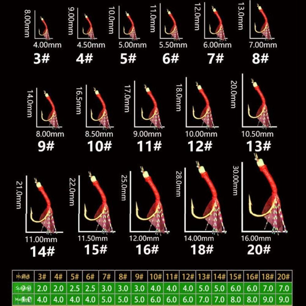 2Park Ljus Bön Sabiki Stringkrok Rigg Wobbler Bionisk Stringkrok för Havs-/Färskvattenfiske