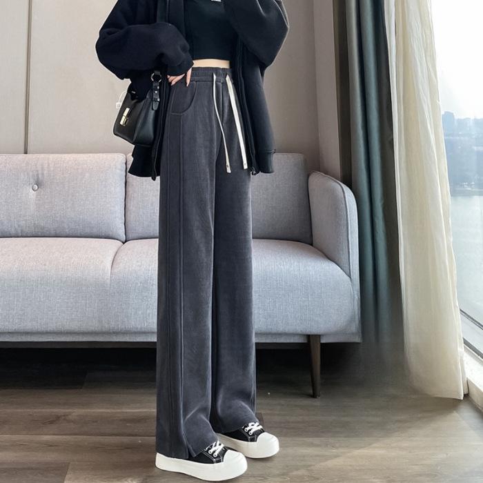 Dámské fleecem podšité tepláky s úzkou a širokou nohavicí pro jaro/podzim 2025