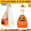 Halloween Goose Costume Ghost Outfit, Christmas Porch Apparel, Festive Thanksgiving Outfit for 23 Inch Statue, Outdoor Garden Yard Lawn Decoration