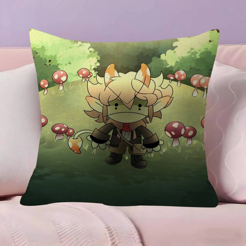 Mushroom Oasis Anime  Pillowcase Toon Gift Cushion Cover Bedroom Home Sofa Chair Seat Decor Pillow Case