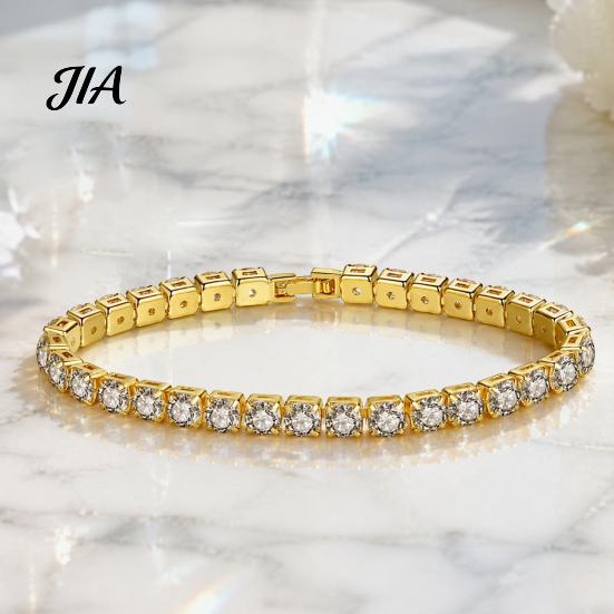 Birthday Present for Her Faux Crystal Bracelet Women, Silver/Golden Rhinestone Bangle Bracelet, Sparkling Adjustable Alloy Wrist Jewelry Plated Cubic