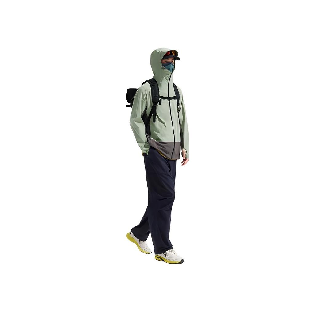 Li Ning Ice Silk Cool Comfort Versatile Sun Protection Windbreaker With Hood Men Outerwear Light-Green AFDV603-4