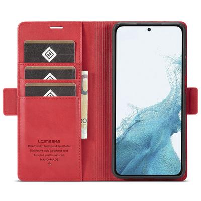 LC.IMEEKE For Samsung Galaxy S24 Case PU Leather Card Holder Cover with Magnetic Closure