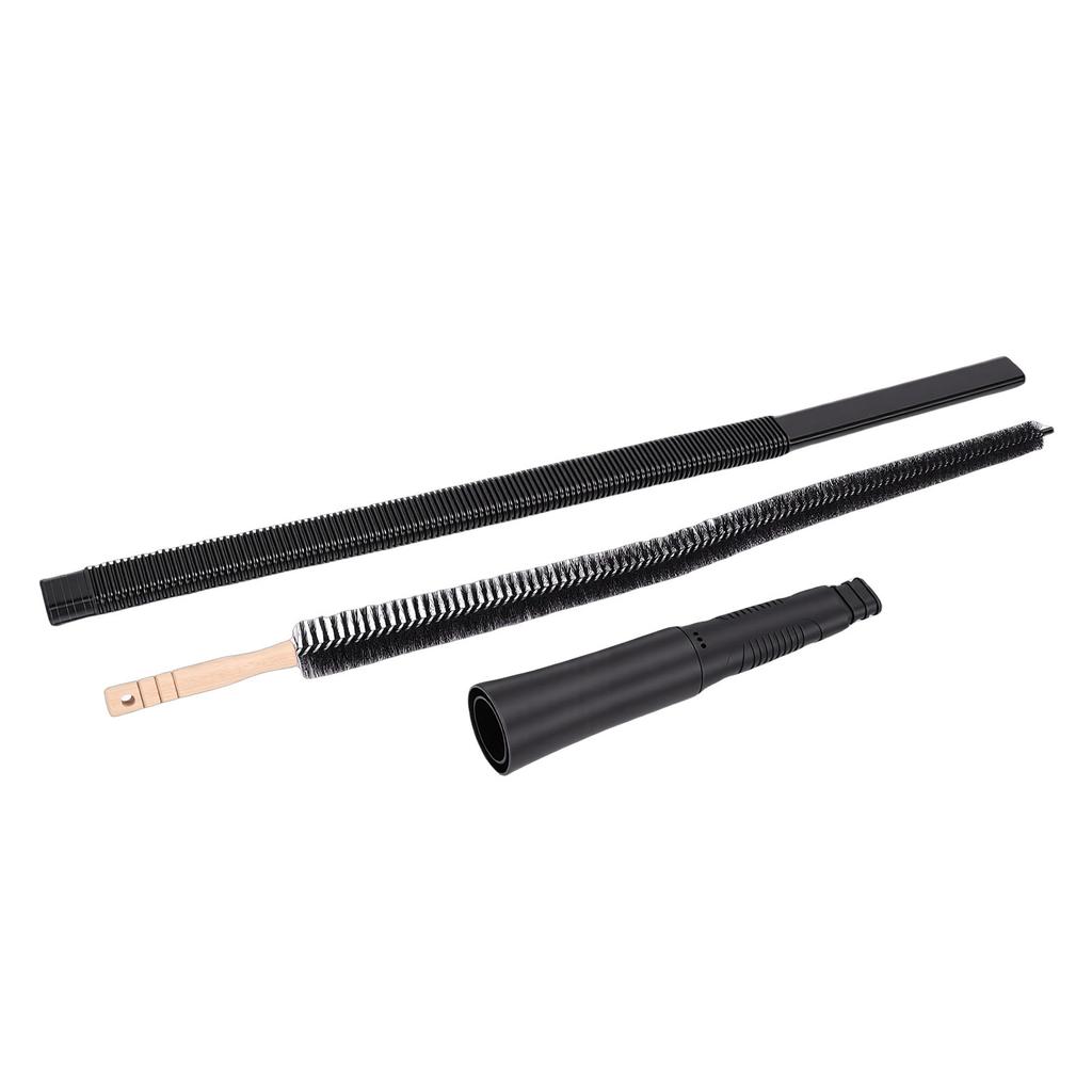Dryer Vent Cleaner Kit Flexible Vacuum Hose Attachment and Long Lint Brush for Deep Cleaning Black