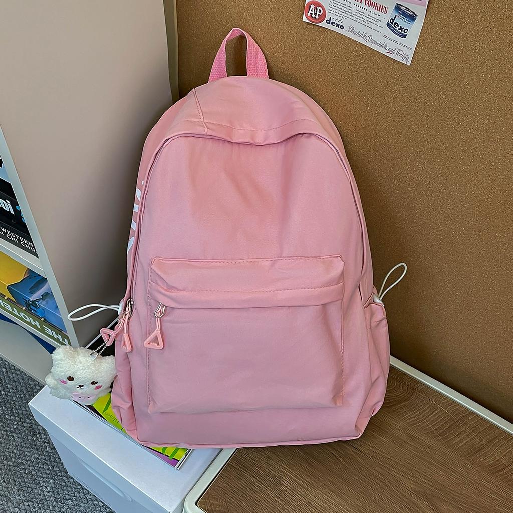 Fashion Letter Mori Simple Backpack Female Large Capacity Junior High School Student School Bag Versatile Youth Campus Backpack