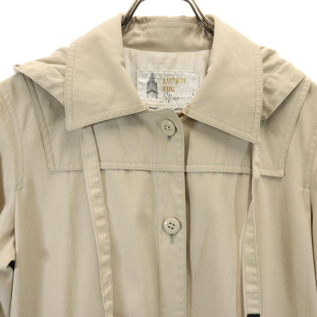 LONDON FOG 80s vintage Hooded Stainless collar coat 8 beige Women Used
