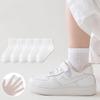 5 Paar/Set Weiße Kinder Socken Sommer Dünnes Netz Student Sport Socke Weiche Kinder Laufsocken Midtube Socken Für Jungen Mädchen 2-12 Jahre