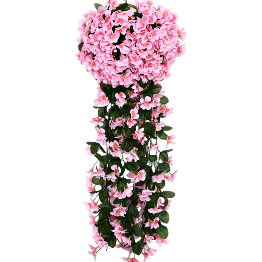Artificial Hanging Plants Red Faux Hanging Plants Outdoors Fake Hanging Flowers for Home Decor Indoor Wedding Summer Porch Patio Garden Wall 33 Inch