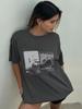 Women Summer T Shirt Vacation Wave Print Tee Casual Short Sleeve Crew Neck Top Trendy Comfortable Loose Top