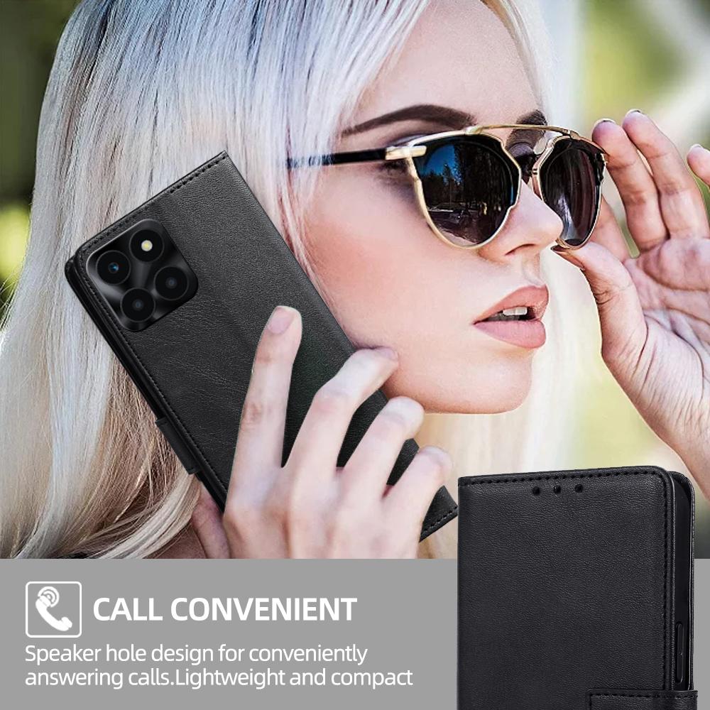 Retro Flip Wallet Case For Honor 90 50 X8A X8B 10X Lite 7A 7C 9X Huawei P Smart 2021 Y9 2019 Cover PU Leather Holster Card Slot Holder Phone Bumper