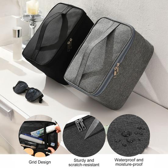 Yousheng Travel Cosmetic Case Makeup Bag with Top Handle Large Capacity Waterproof Toiletry Organizer for Men Women Vacation Business Trips Daily Use