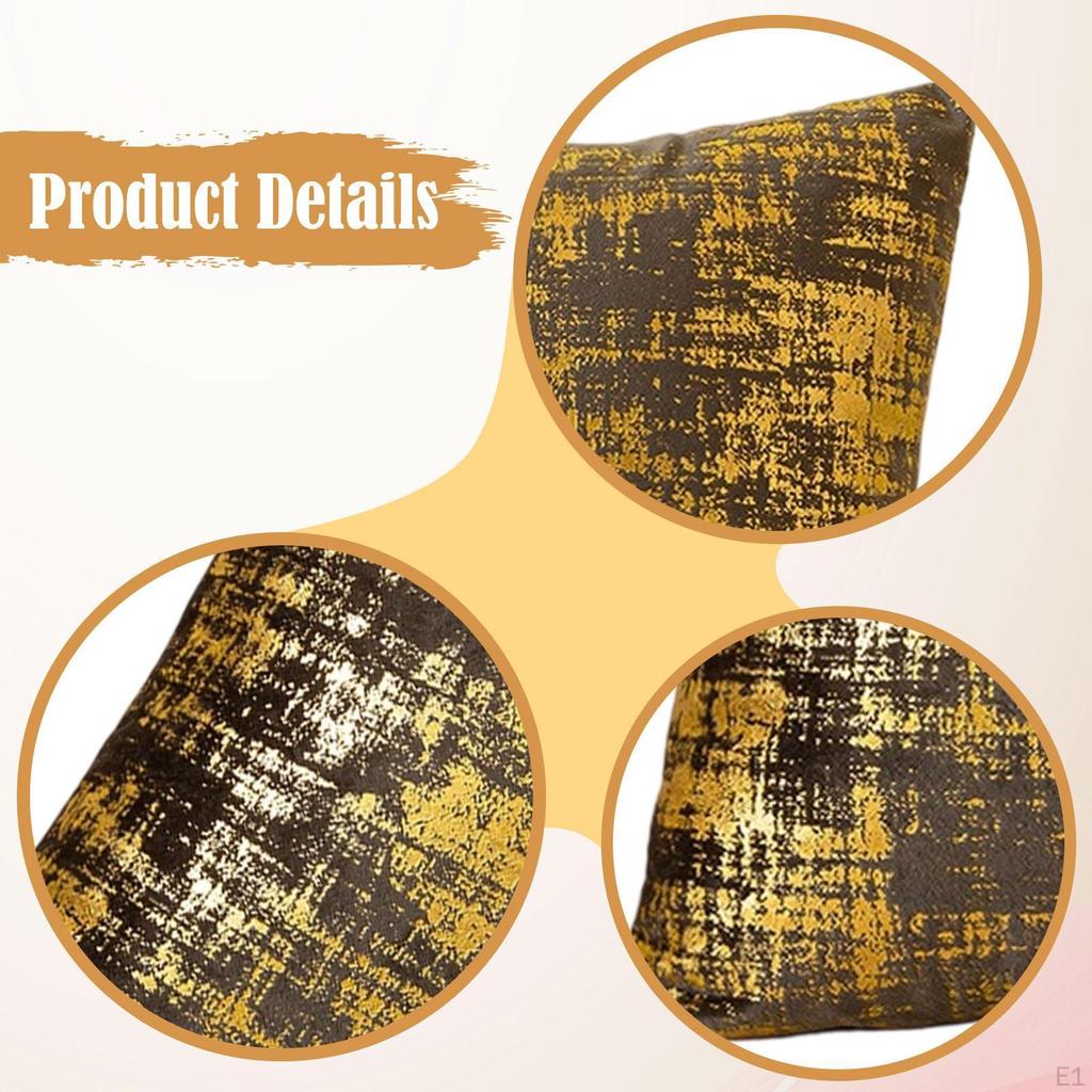 Throw Pillow Cover 17x17 Inch Washable Cushion Luxury for Hotel Farmhouse Sofa Office