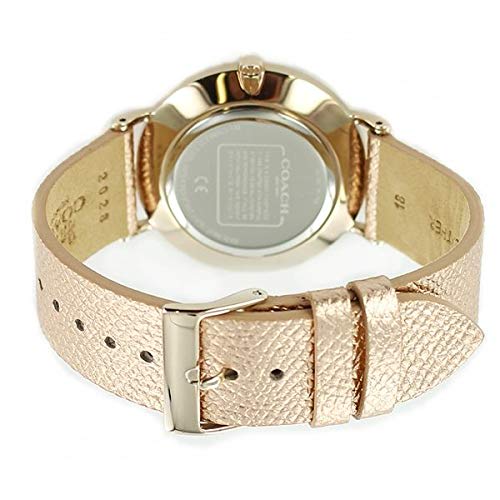 Coach Women's Perry Boys' Pink Gold Leather Watch 14503322