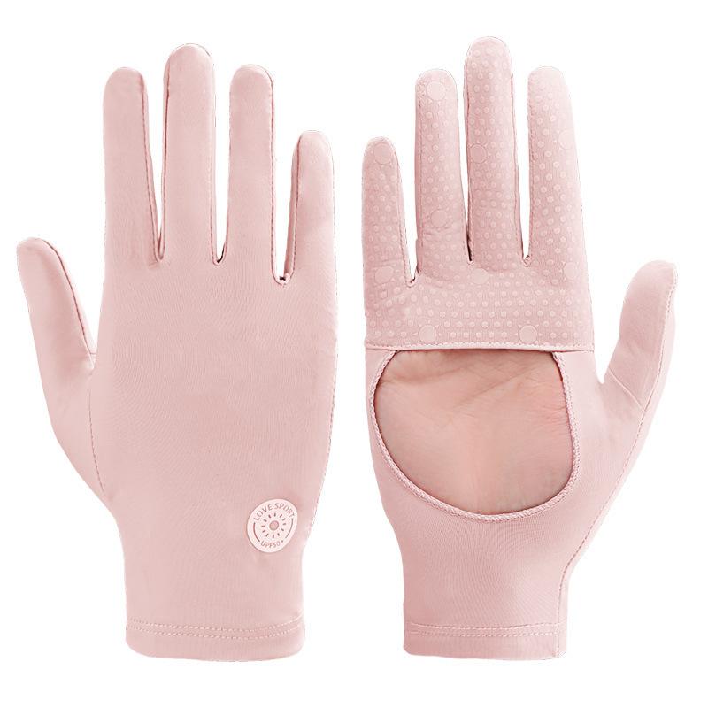 UV Proof Hollow Gloves Breathable Ice Silk for Outdoor Cycling Sports Protective Gear