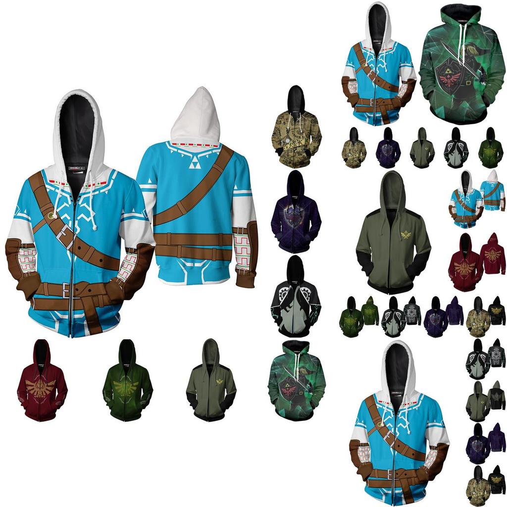 Game The Legend Of Zelda Cosplay Hoodie 3d Zip Sweatshirt Jacket For Ultimate Comfort