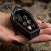 Dekoratives Aufbewahrungsregal für Schmuck Gotische Sargförmige Box 3D Gedruckter Mini-Sarg Ring Dunkles Retro Zimmerdekor Schmuckhalter Halloween Spukiger Schreibtisch