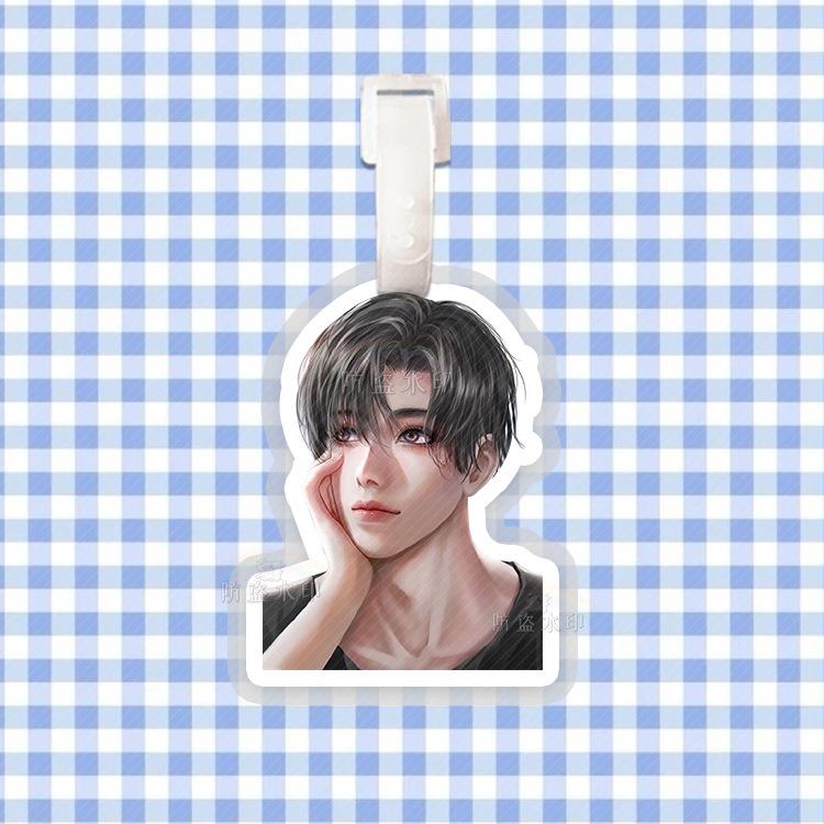 Male Group Suitcase & Backpack Tag Charm with Hanging Chain - Douyin Peripheral