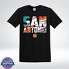 San Antonio Basketball Retro City Pride Graphic T-Shirt