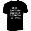 I'm An Electrician I Cut Wires Journal Print T Shirt Retired Electrician Graphic Shirts Casual Short Sleeved Tee T-shirt