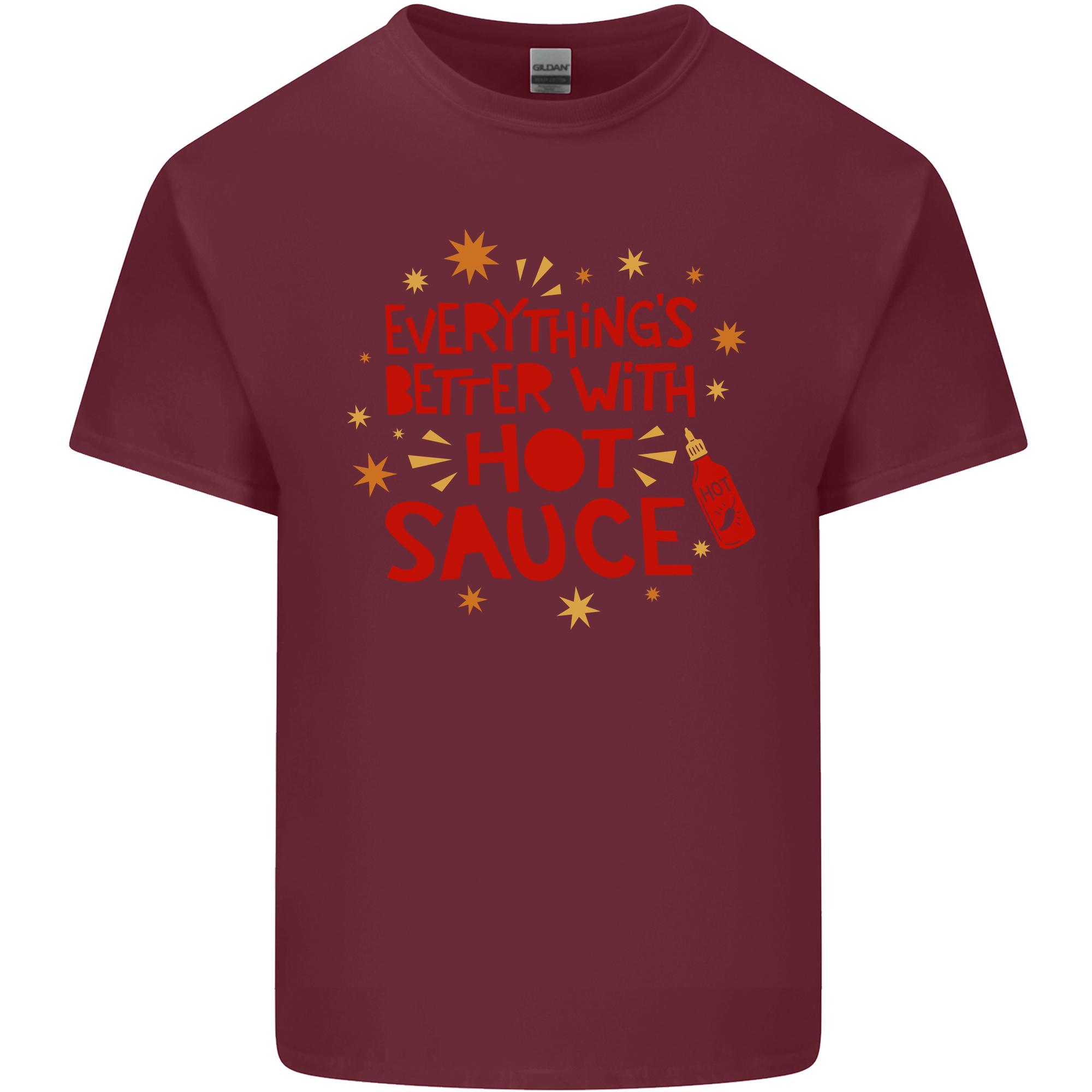 Everythings Better With Hot Sauce Funny Food Unisexs Light Cotton Tshirt S