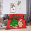 Bubu and Dudu Merry Christmas Tree Cute Santa Blanket Warm Soft  Throw Blanket Winter Couch Chair Sofa Bed Funny Bedspread