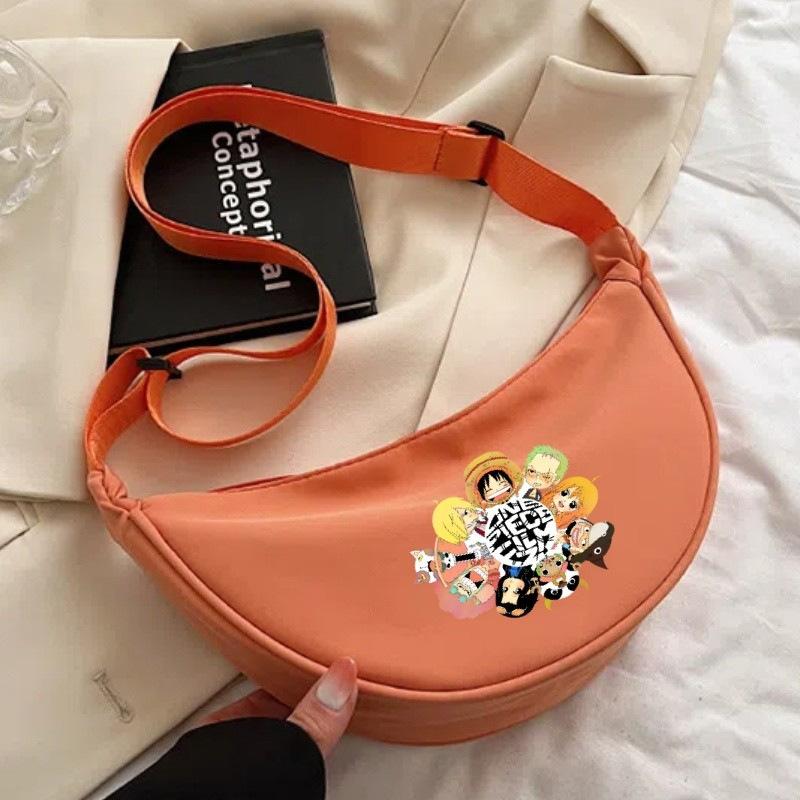 One Piece cartoon print nylon crossbody bag/commuter dumpling bag