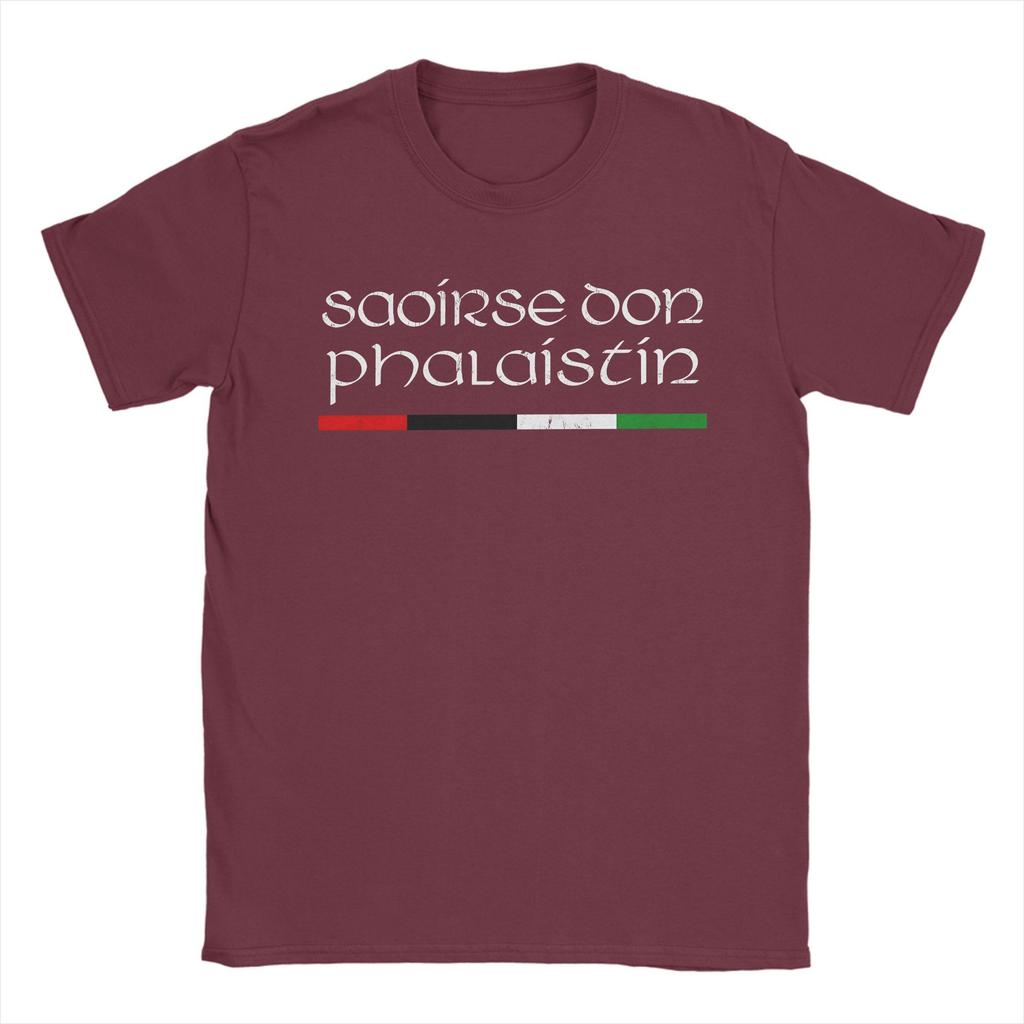 Übergroßes T-Shirt Saoirse Don Phalaistin Palästina 100% Baumwoll-T-Shirts T-Shirt für Männer Sommer Freizeit Kurzarm Kleidung
