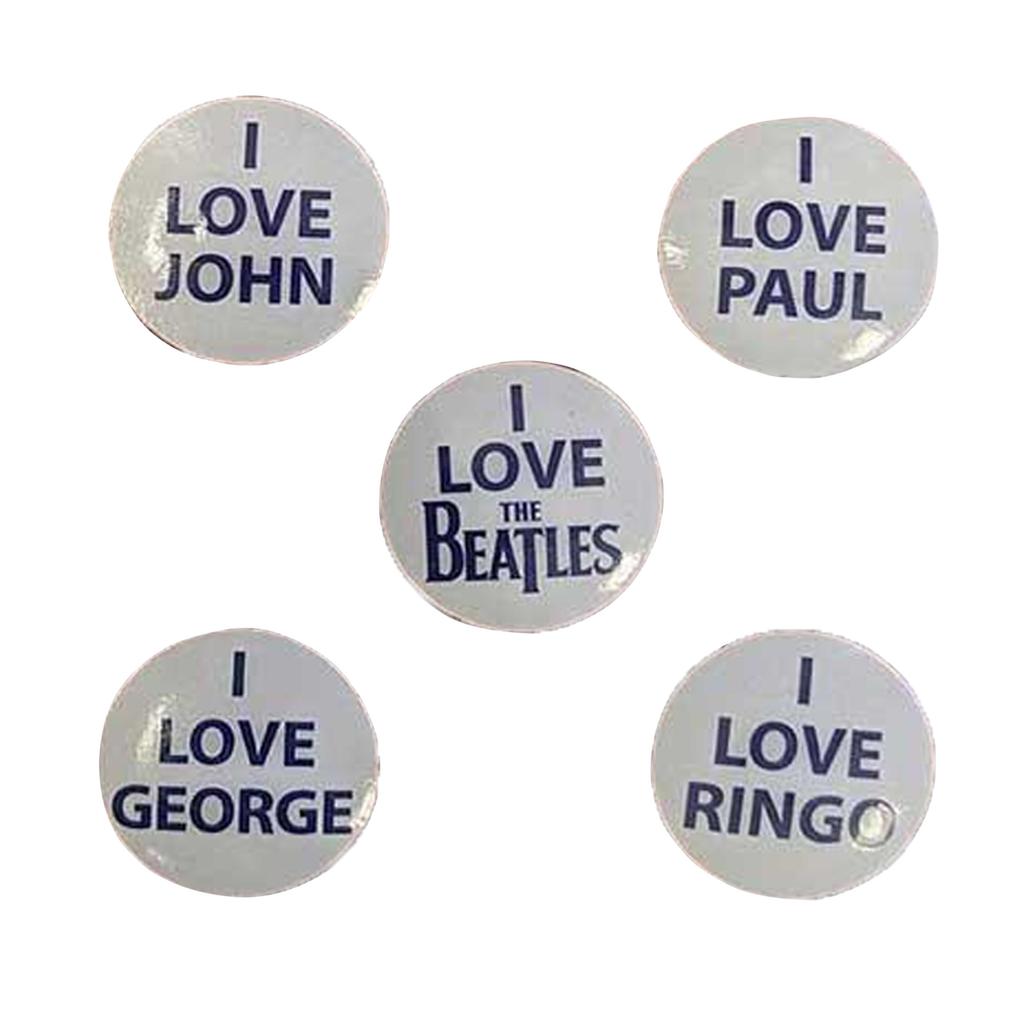 The Beatles Miluji Pin (Balení po 5)
