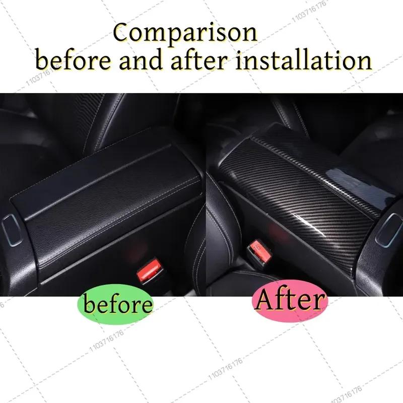 ABS Carbon Car Central Armrest Storage Box Panel Cover Trim For Mercedes Benz A B Class CLA GLA GLB W177 W247 C118 H247 -24
