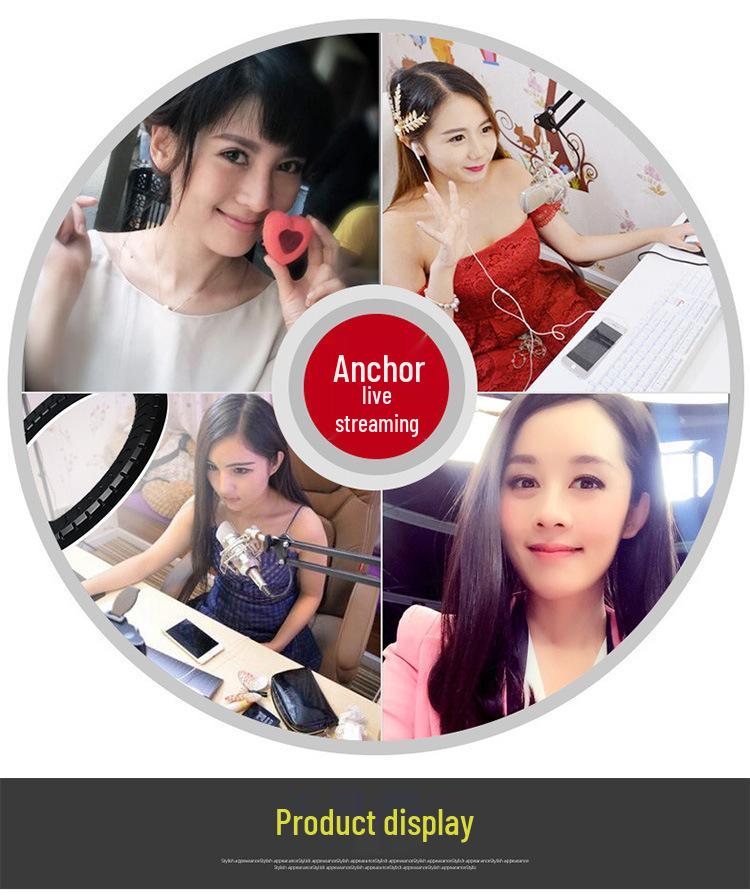 1.6m Portable Ring Light with 2m Folding Tripod for Photography & Live Streaming
