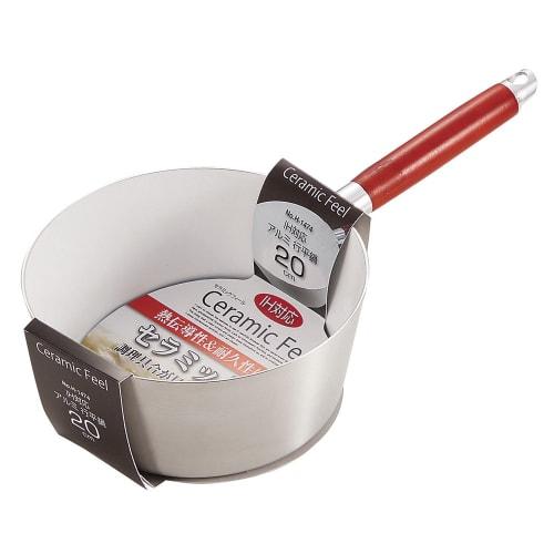 

PEARL METAL Ceramic Feel Induction Compatible Aluminum Saucepan, 20cm, H-1474