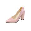 Spring Fashion New High Heels for Women Thick Heel Pointed Tip Solid Color Shoes Women Classic Party 2025 Zapatillas De Mujer