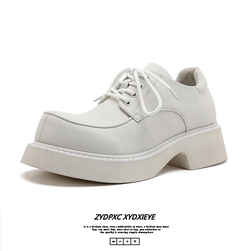 British Mickey Derby Shoes Men's Trend Fashion Casual Leather Shoes Fashion White Leather Shoes Men's Trend Shoes 57323-A