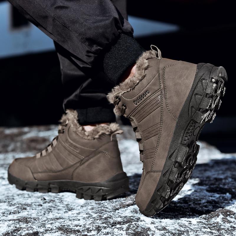 Pánské boty 2024 Nové Zimní Pantofle Teplé Pánské Boty Vodotěsné Protiskluzové Plyšové tenisky Pánské tenisky Boty Pánské tenisky Zima